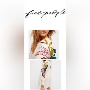 Free People Mini dress w Floral application size small EUC